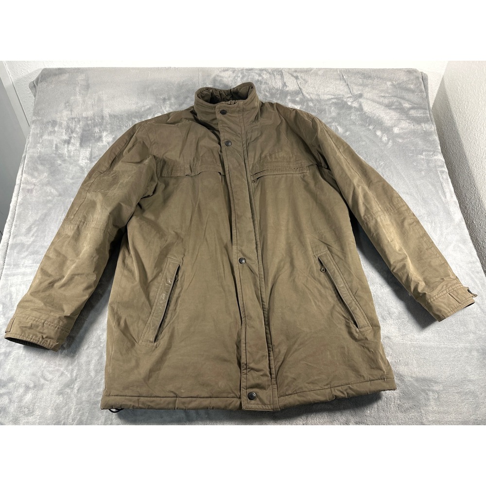 Cabelas Outfitter Series Mens Large Brown Sherpa Lined Field Jacket Work Coat - Picture 1 of 9